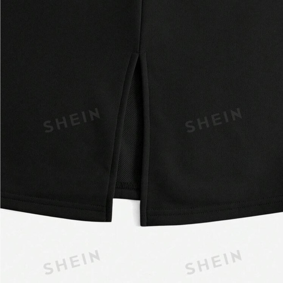 Black Mid-length Casual Black Skirt Size XS NEW - Picture 5 of 8